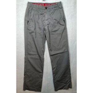 Under Armour Performance Chino Pants 1241061 Gray Straight Leg Golf Men's 32x32
